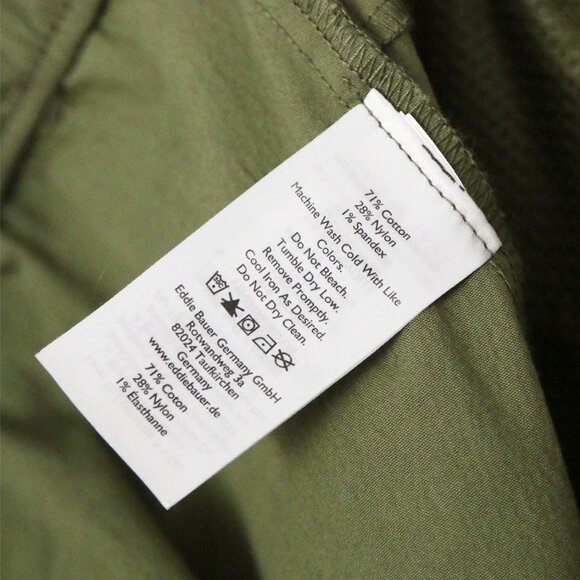 NEW The Great. + Eddie Bauer The Canvas Hiking Cargo Pants 16 Olive Green $150 - Picture 15 of 16